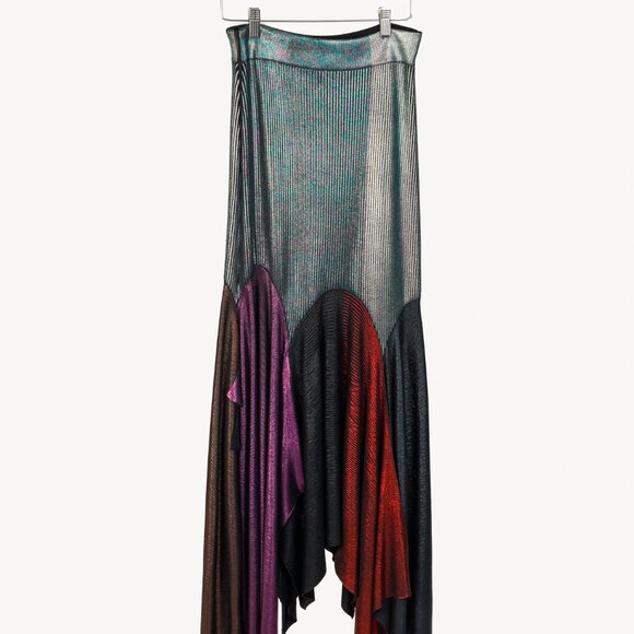 Christopher Kane AW/17 Runway Multicoloured Metallic Pleated Maxi Skirt - Picture 3 of 13